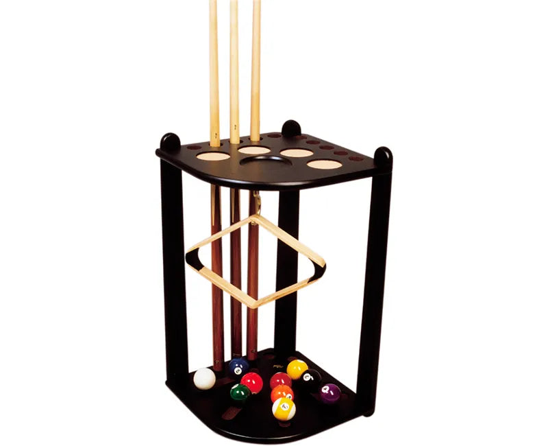 Black Lacquered Corner Cue Stand | 10 Cues