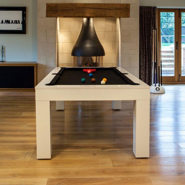 Duo Milano Pool Dining Table - White Gloss - 6ft & 7ft