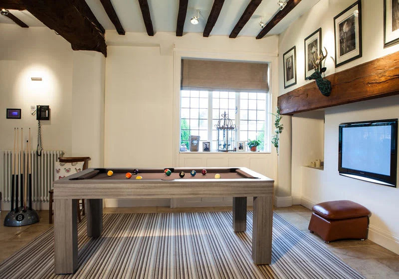 Duo Milano Pool Dining Table - Rustic Oak - 6ft