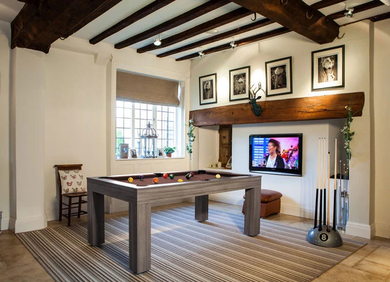 Duo Milano Pool Dining Table - Rustic Oak - 6ft