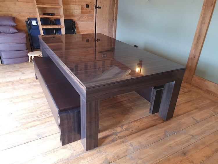 Duo Milano Pool Dining Table Metallic Elm - 6ft & 7ft