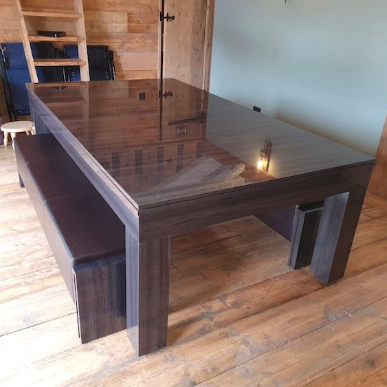 Duo Milano Pool Dining Table Metallic Elm - 6ft & 7ft