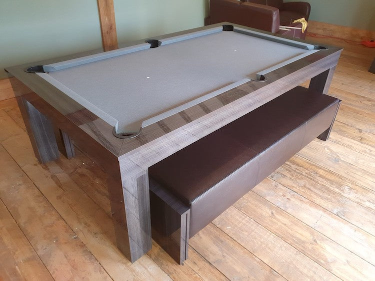 Duo Milano Pool Dining Table Metallic Elm - 6ft & 7ft