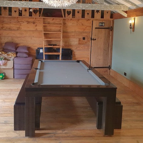 Duo Milano Pool Dining Table Metallic Elm - 6ft & 7ft