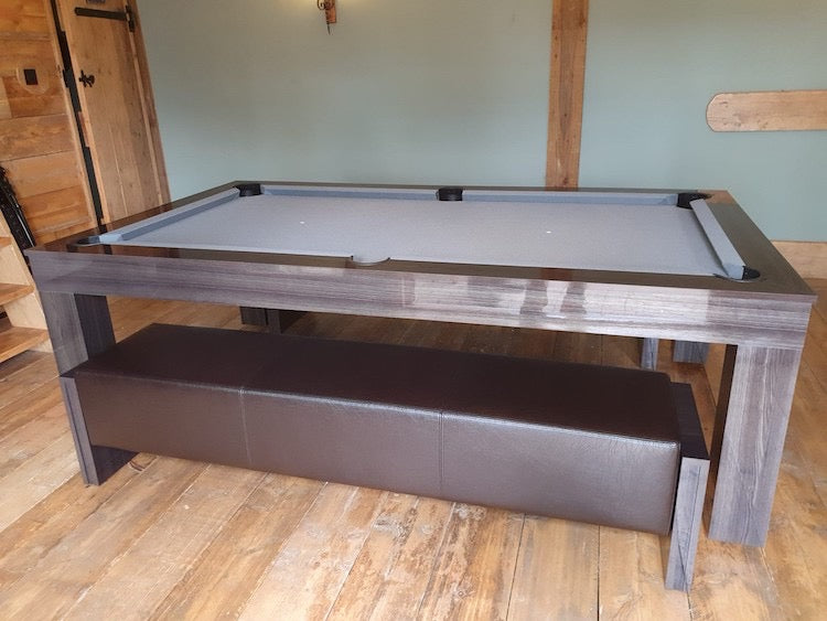 Duo Milano Pool Dining Table Metallic Elm - 6ft & 7ft