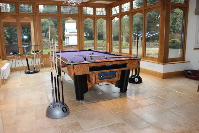 8 Ball Cue Stand | 9 Cues | Silver