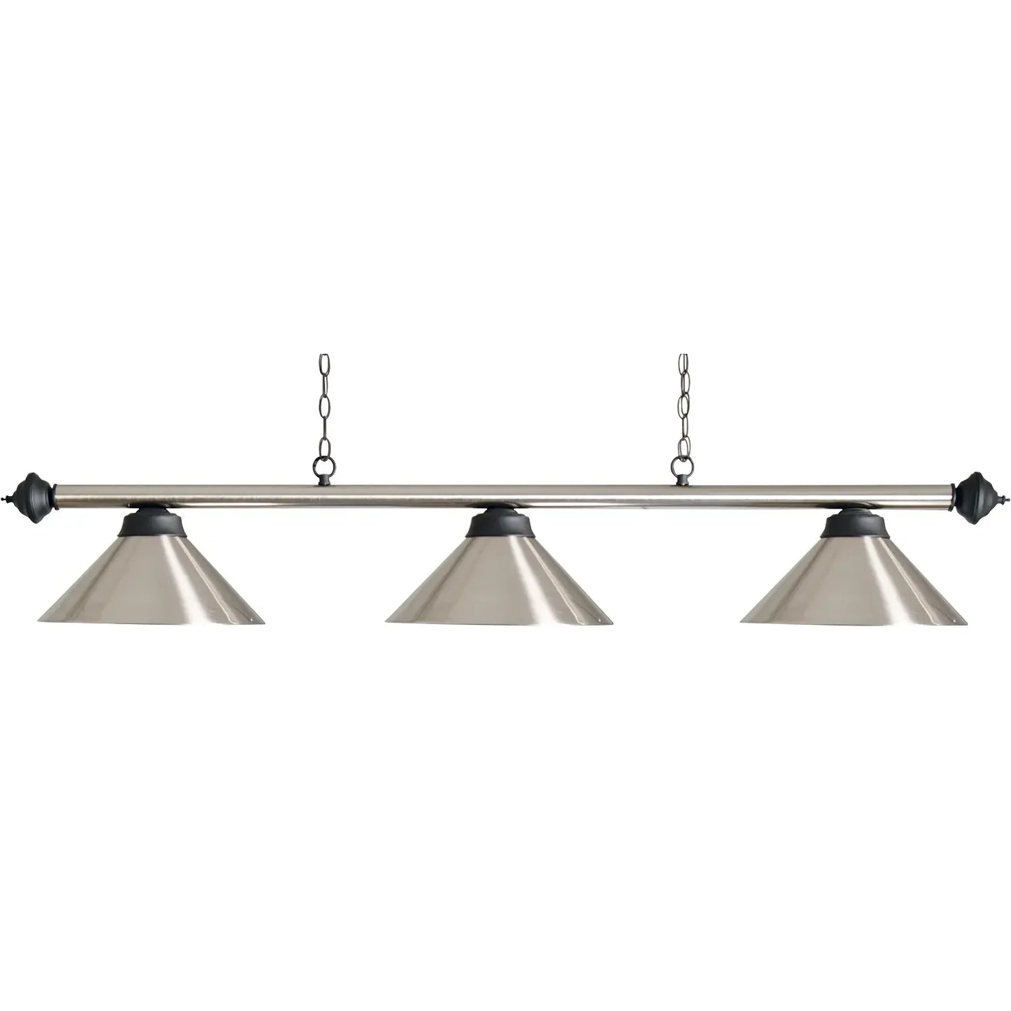 Brushed Steel Pool Table Light | 3-Light