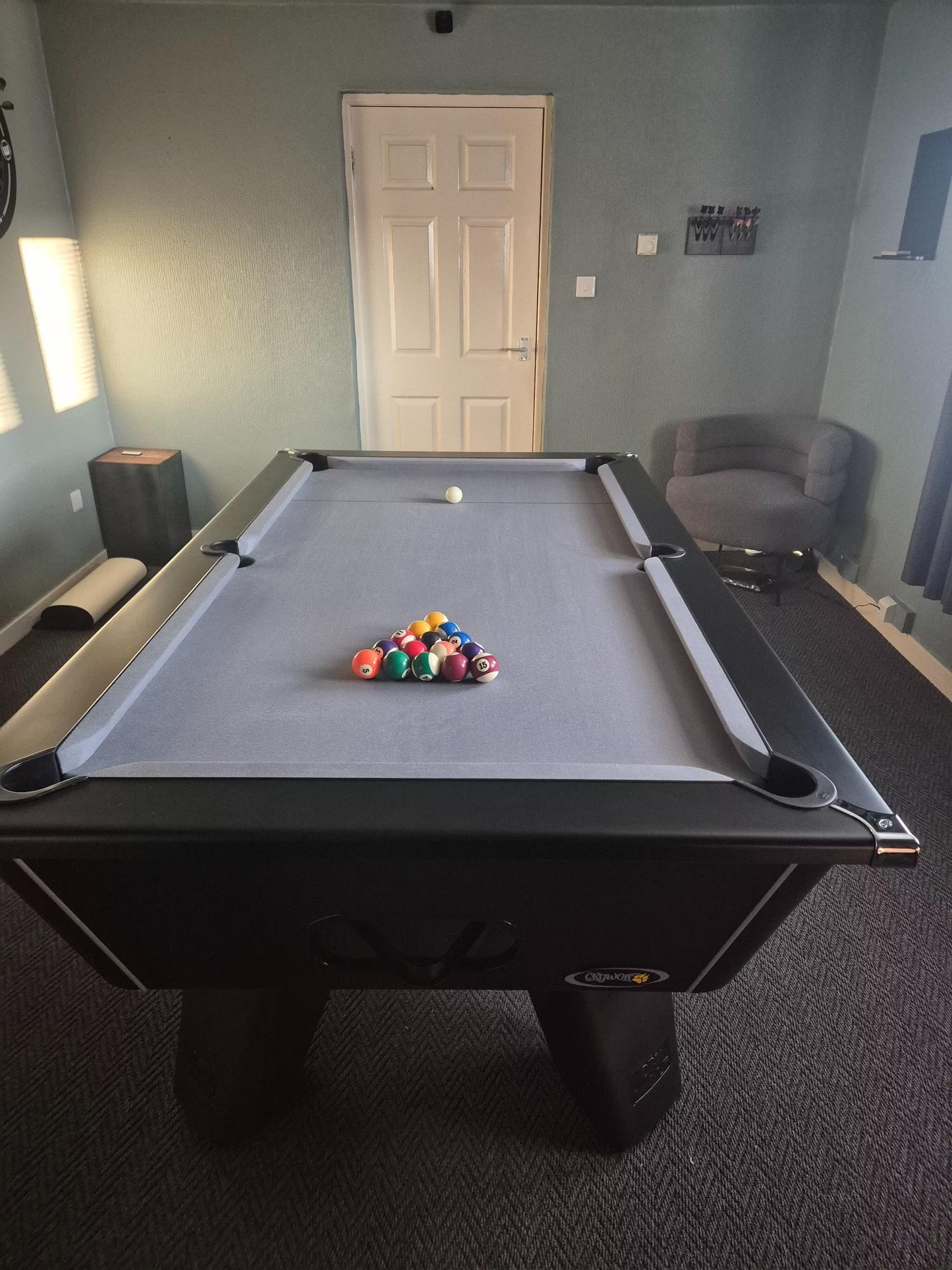 Cry Wolf Slate Pool Table - Matte Black - 6ft & 7ft