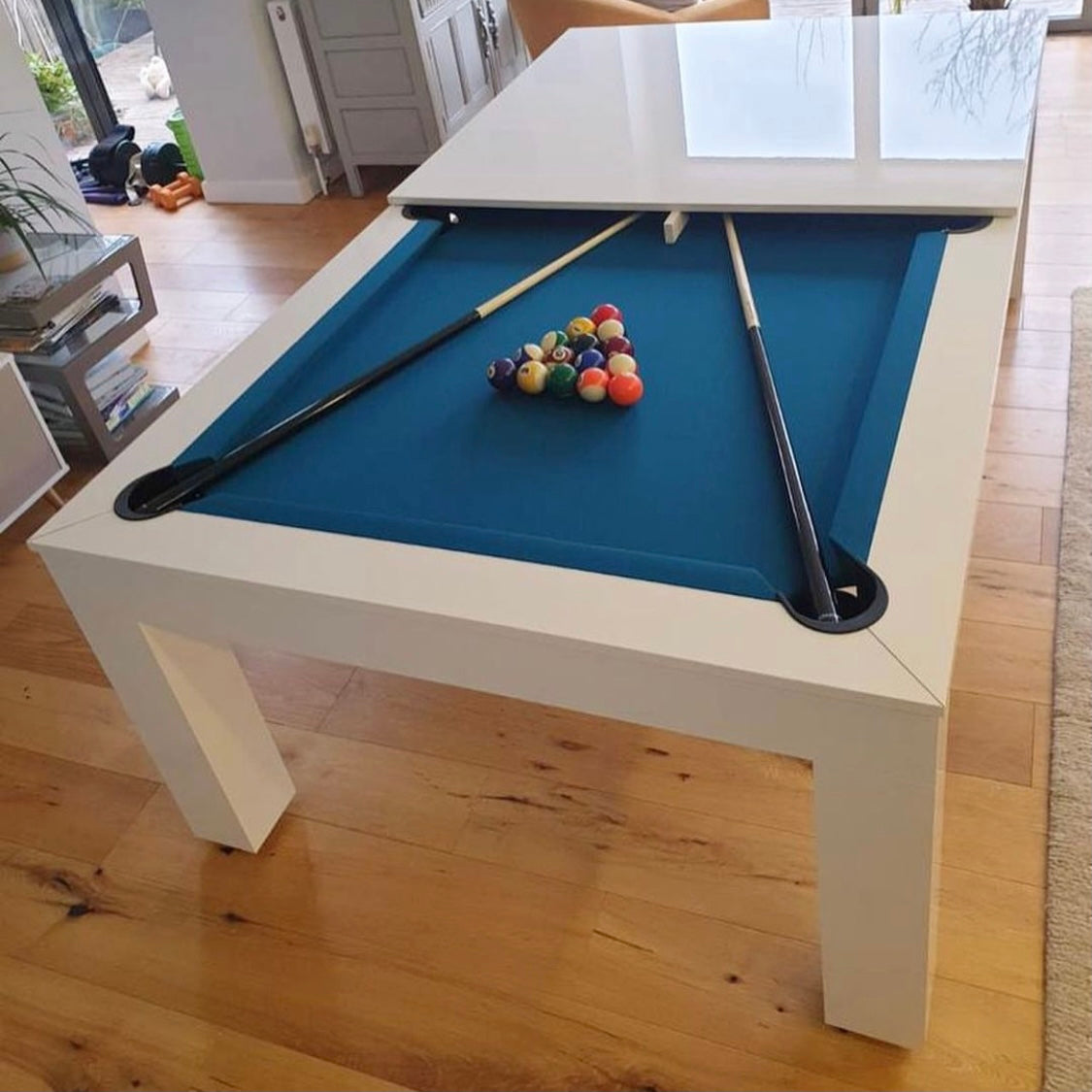 Duo Milano Pool Dining Table - White Gloss - 6ft & 7ft