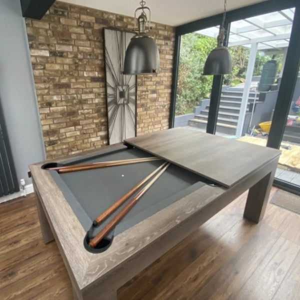 Duo Milano Pool Dining Table - Rustic Oak - 6ft