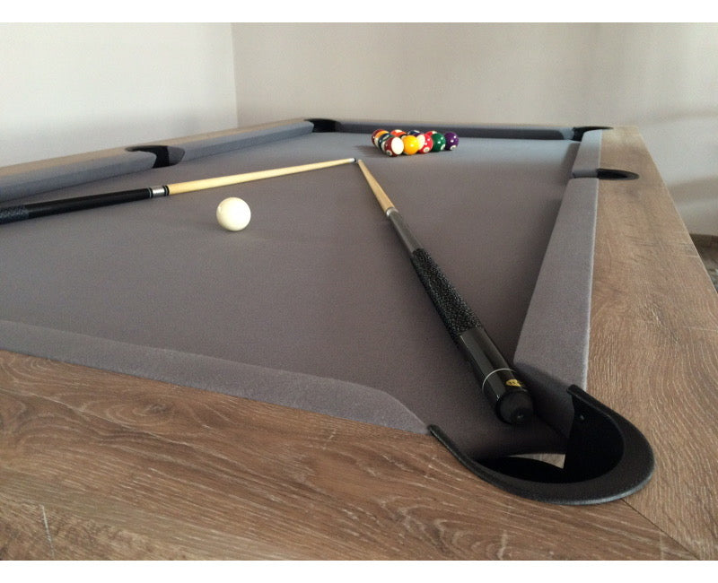 Duo Milano Pool Dining Table - Rustic Oak - 6ft