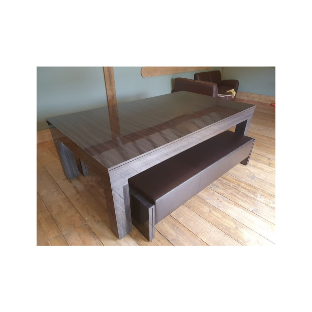 Duo Milano Pool Dining Table Metallic Elm - 6ft & 7ft