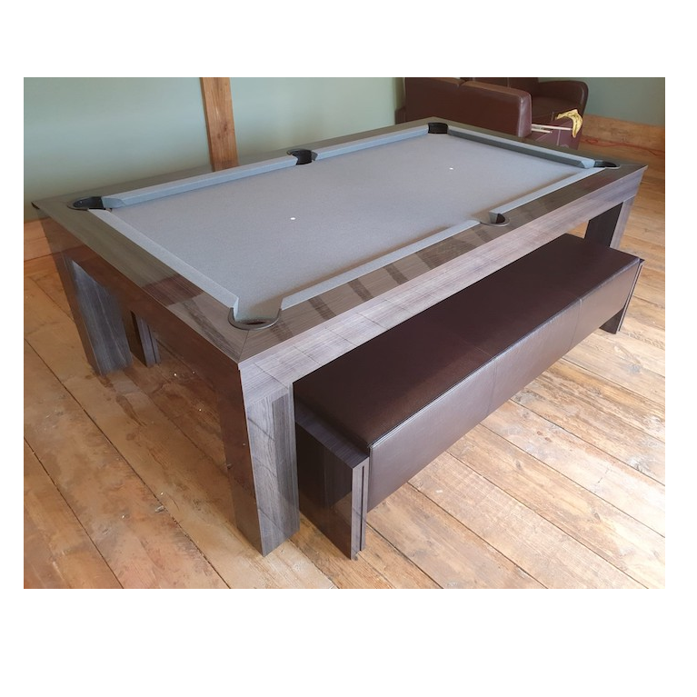 Duo Milano Pool Dining Table Metallic Elm - 6ft & 7ft