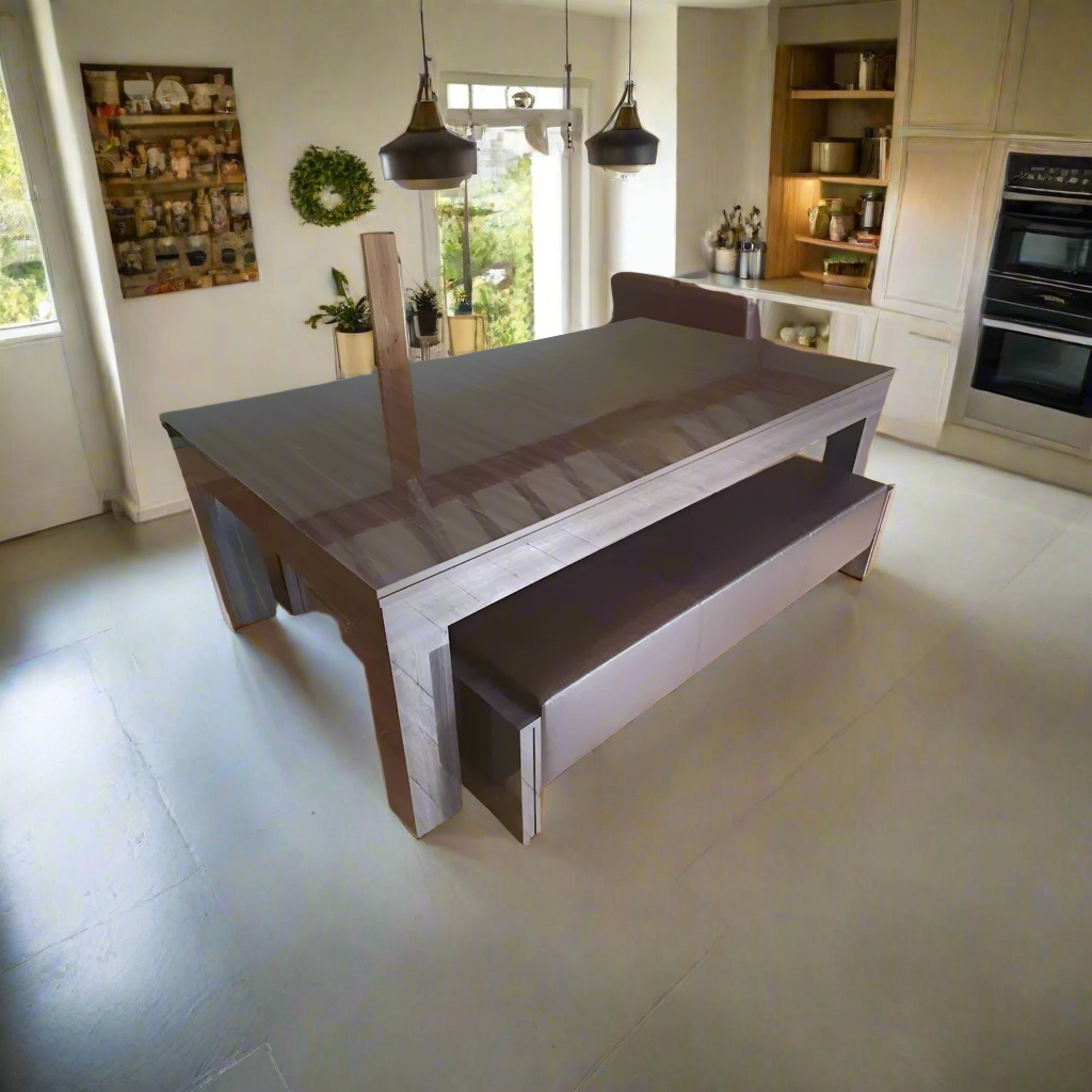 Duo Milano Pool Dining Table Metallic Elm - 6ft & 7ft