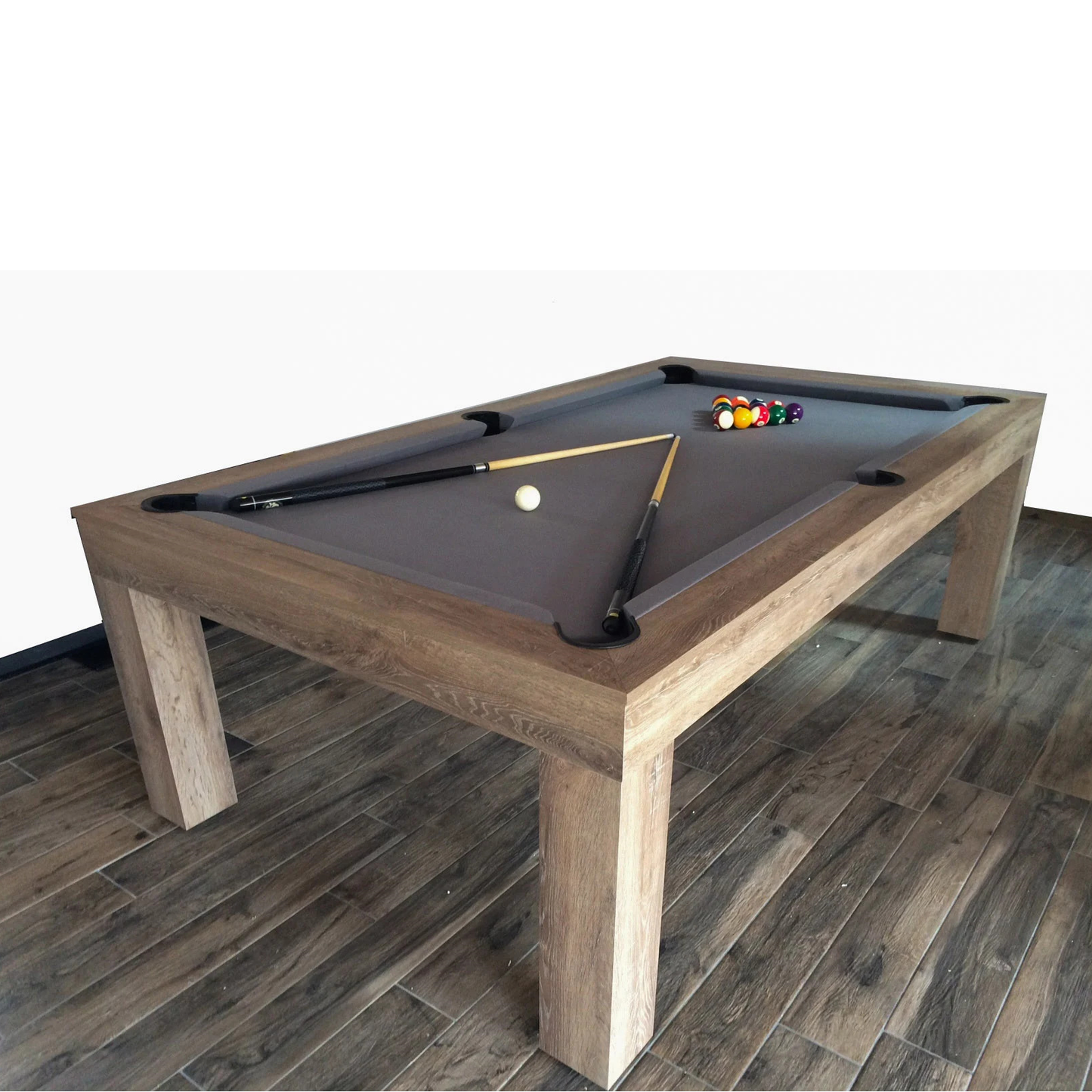 Duo Milano Pool Dining Table - Rustic Oak - 6ft