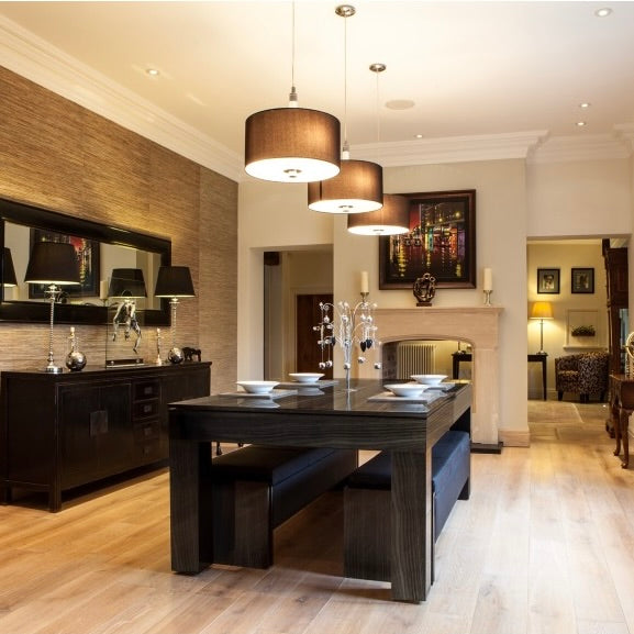 Duo Milano Pool Dining Table Metallic Elm - 6ft & 7ft