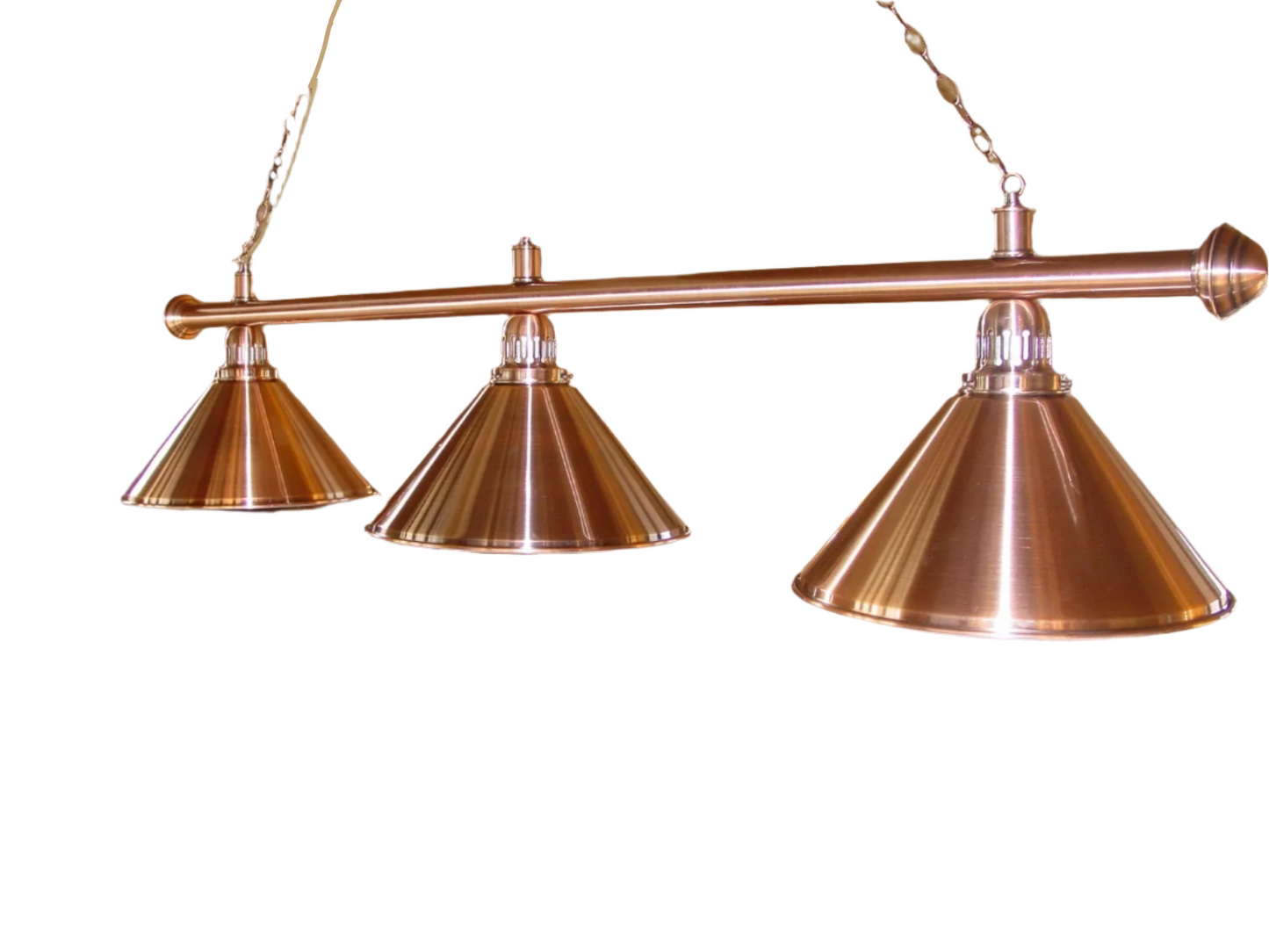 Brushed Copper Pool Table Light | 3-Light
