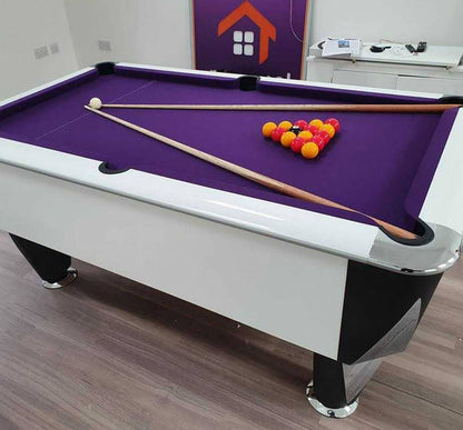 White SAM Atlantic Slate Pool Table