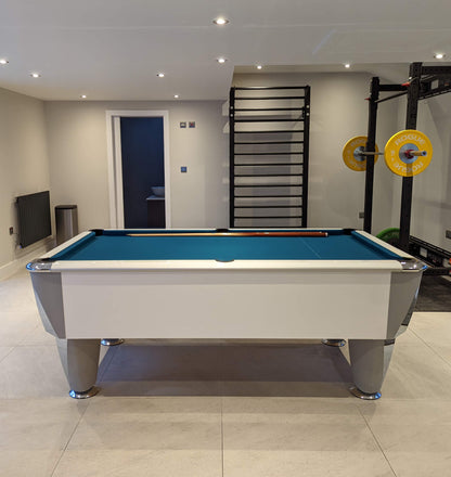 White SAM Atlantic Slate Pool Table