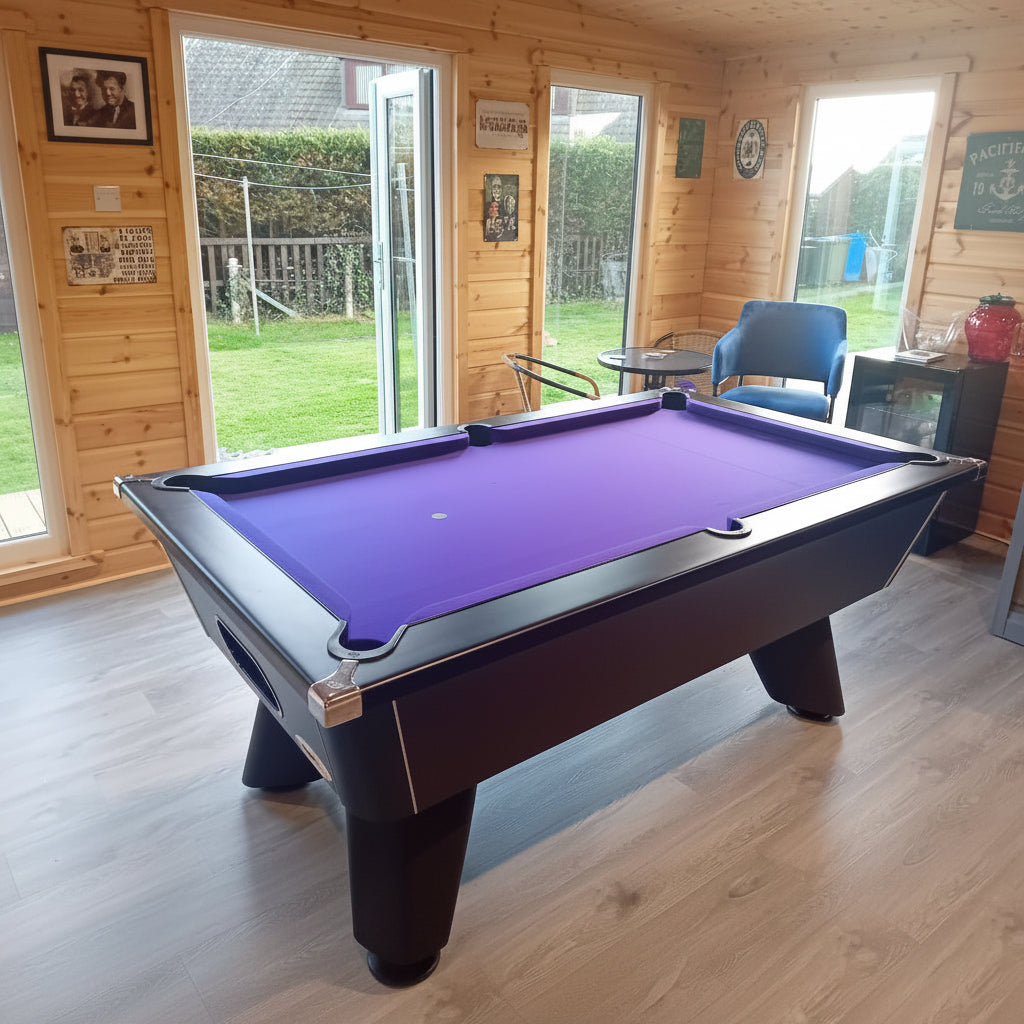 Cry Wolf Slate Pool Table - Matte Black - 6ft & 7ft