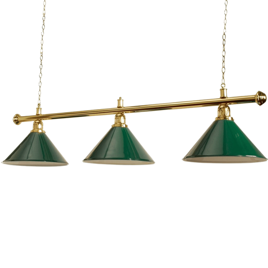 Brass Lamp 3 Shades (Green or Black Shades)