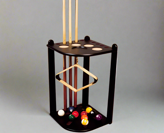 Black Lacquered Corner Cue Stand | 10 Cues