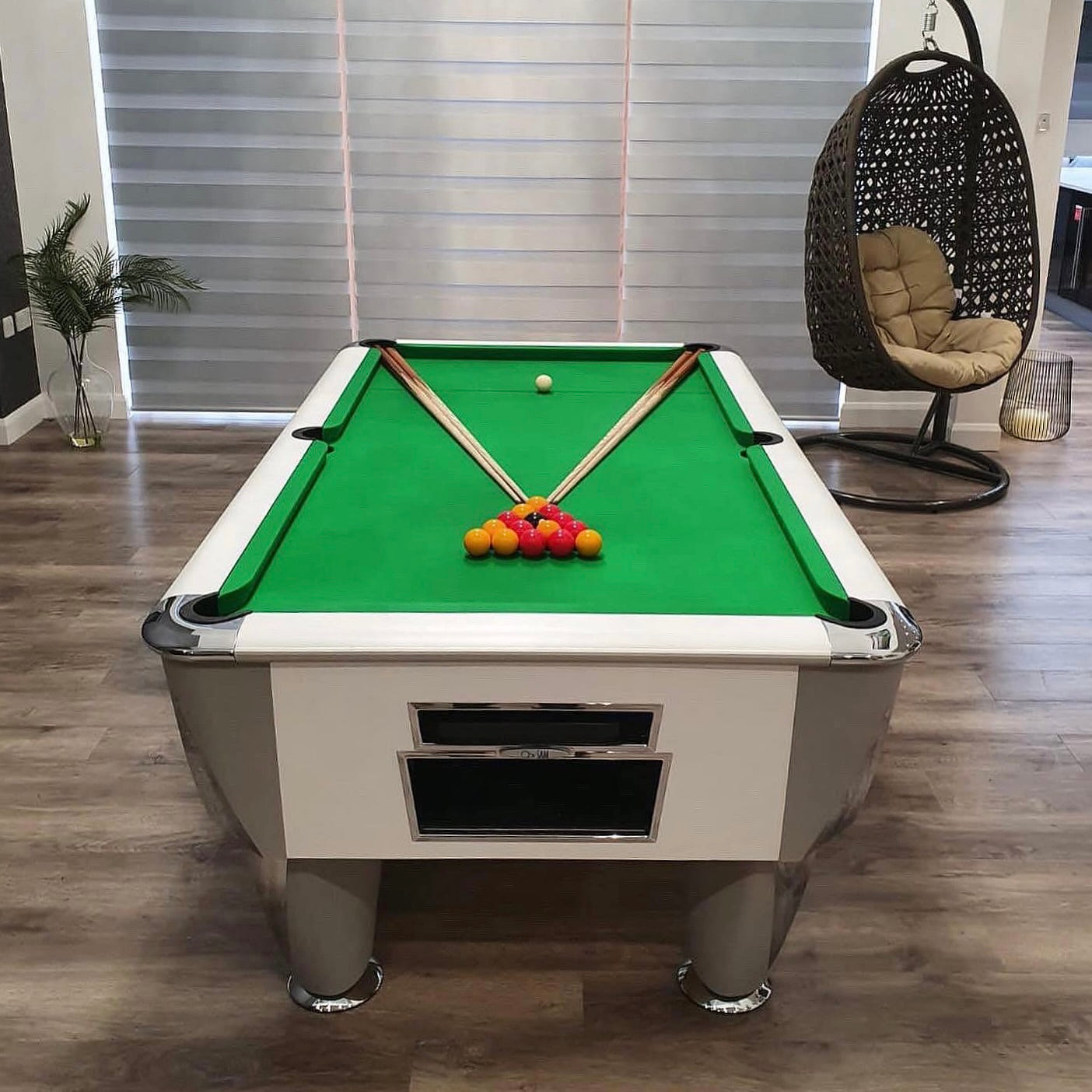 White SAM Atlantic Slate Pool Table