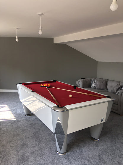 White SAM Atlantic Slate Pool Table