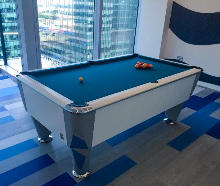 White SAM Atlantic Slate Pool Table