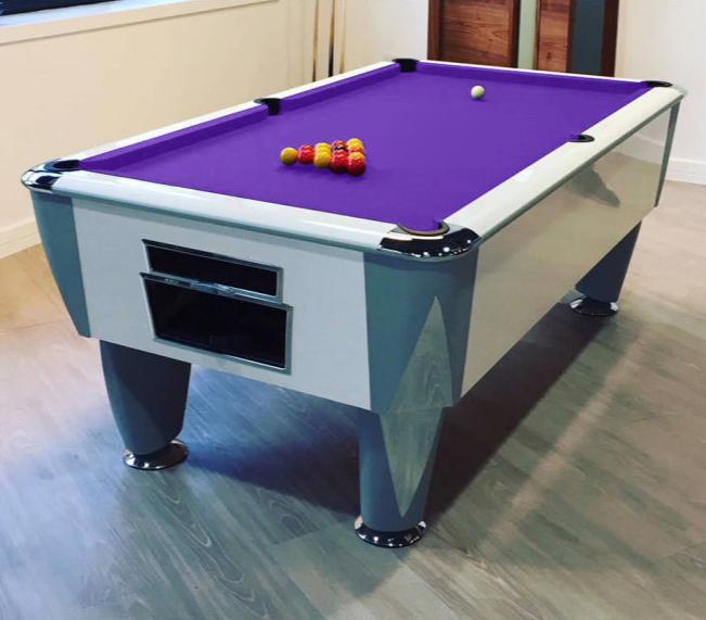 White SAM Atlantic Slate Pool Table