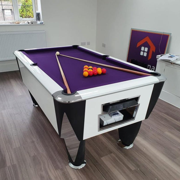 White SAM Atlantic Slate Pool Table