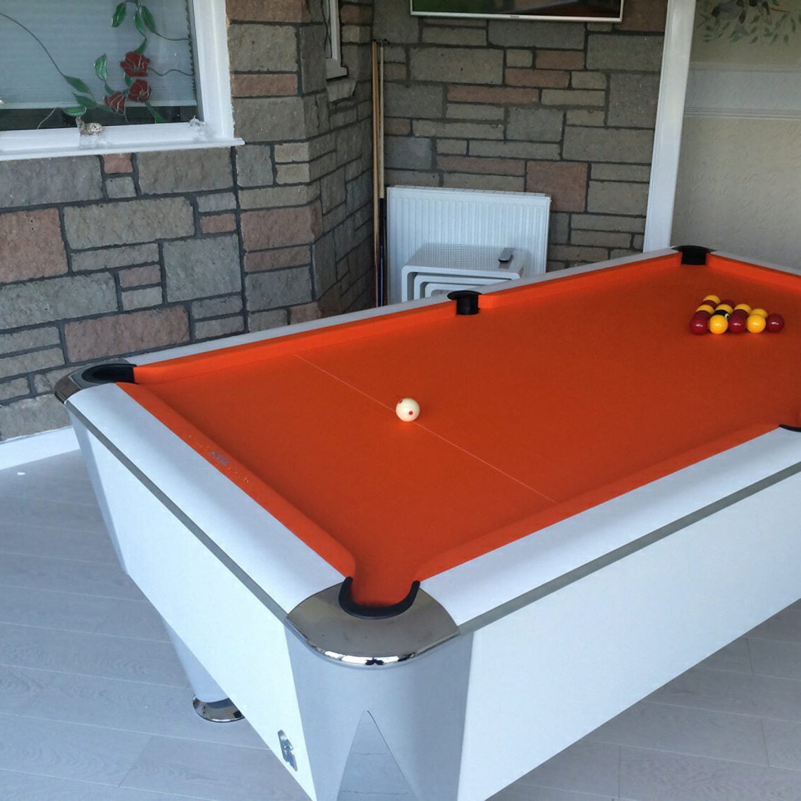 White SAM Atlantic Slate Pool Table