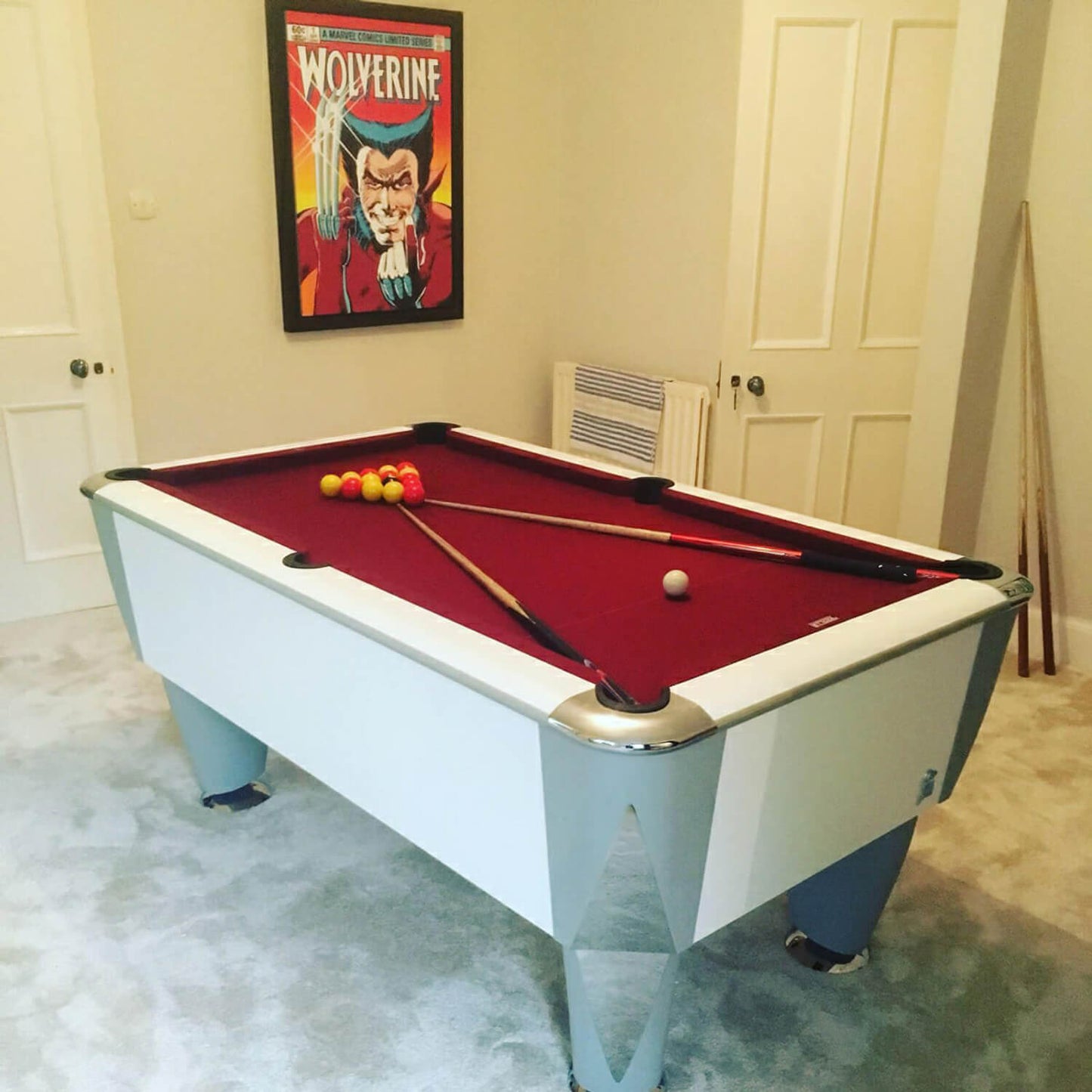 White SAM Atlantic Slate Pool Table