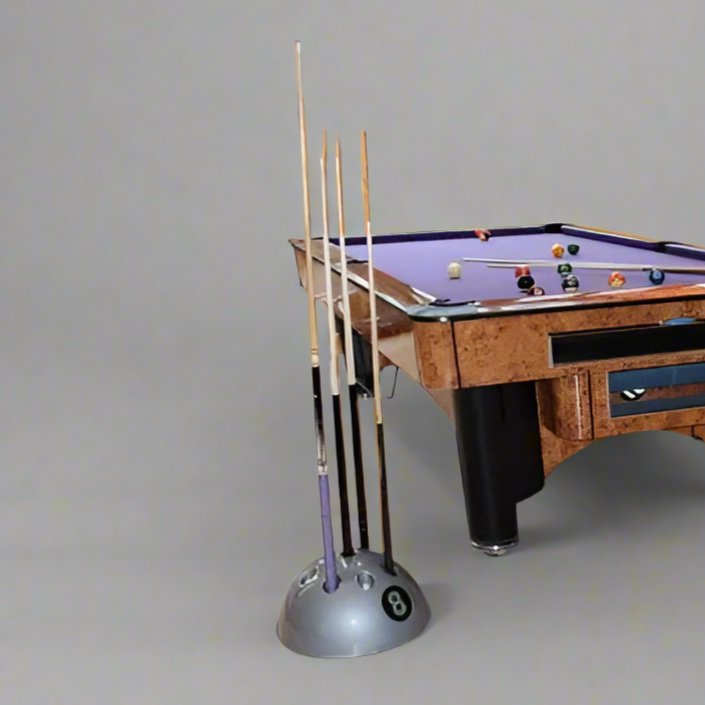 8 Ball Cue Stand | 9 Cues | Silver