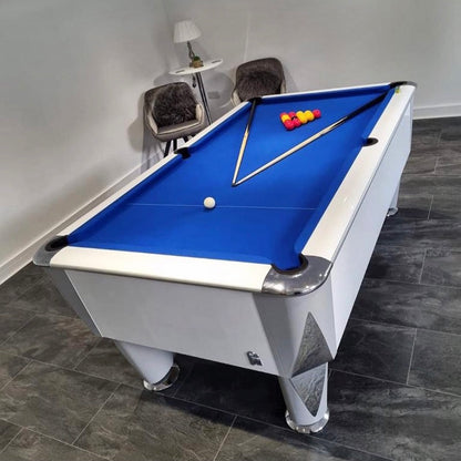 White SAM Atlantic Slate Pool Table