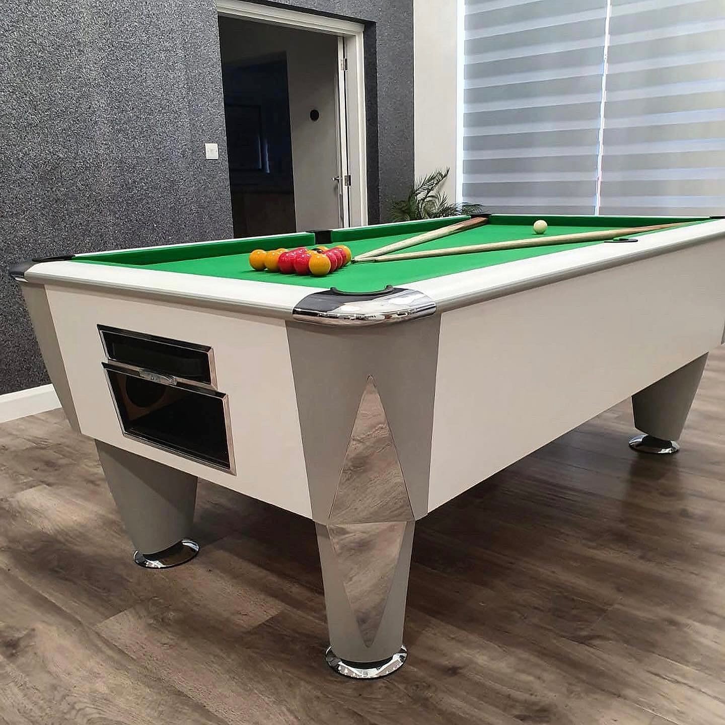 White SAM Atlantic Slate Pool Table