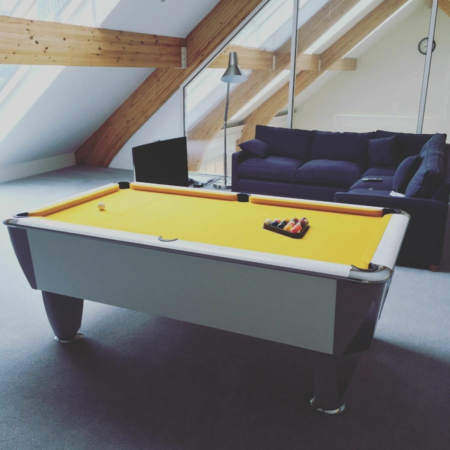 White SAM Atlantic Slate Pool Table