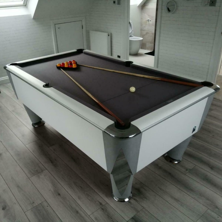 White SAM Atlantic Slate Pool Table