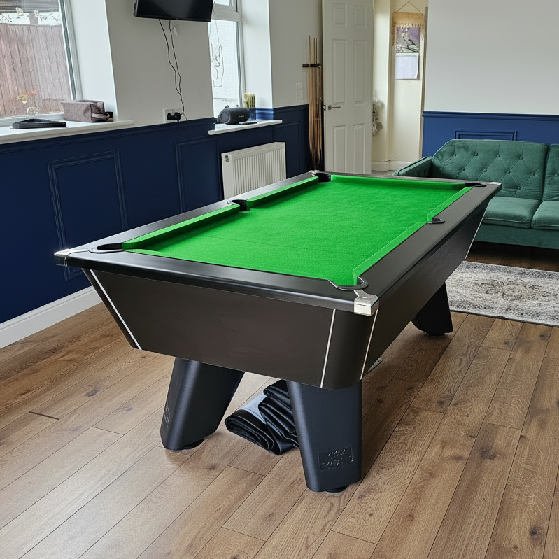 Cry Wolf Slate Pool Table - Matte Black - 6ft & 7ft