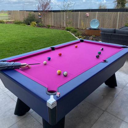 Cry Wolf Outdoor Slate Pool Table - Midnight Blue - 6ft & 7ft