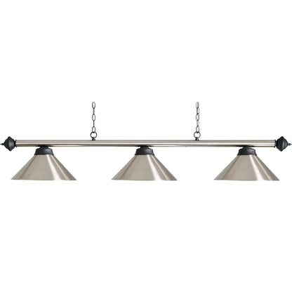 Brushed Steel Pool Table Light | 3-Light