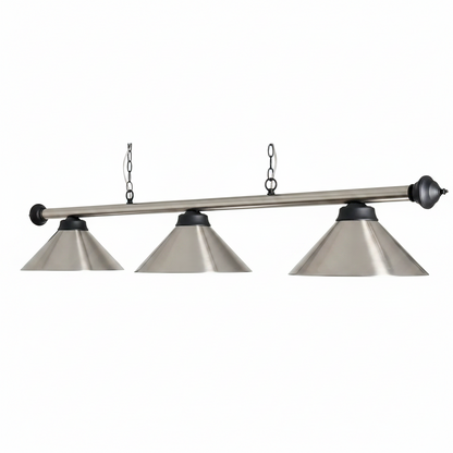 Brushed Steel Pool Table Light | 3-Light