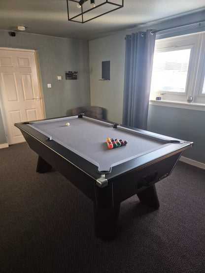 Cry Wolf Slate Pool Table - Matte Black - 6ft & 7ft