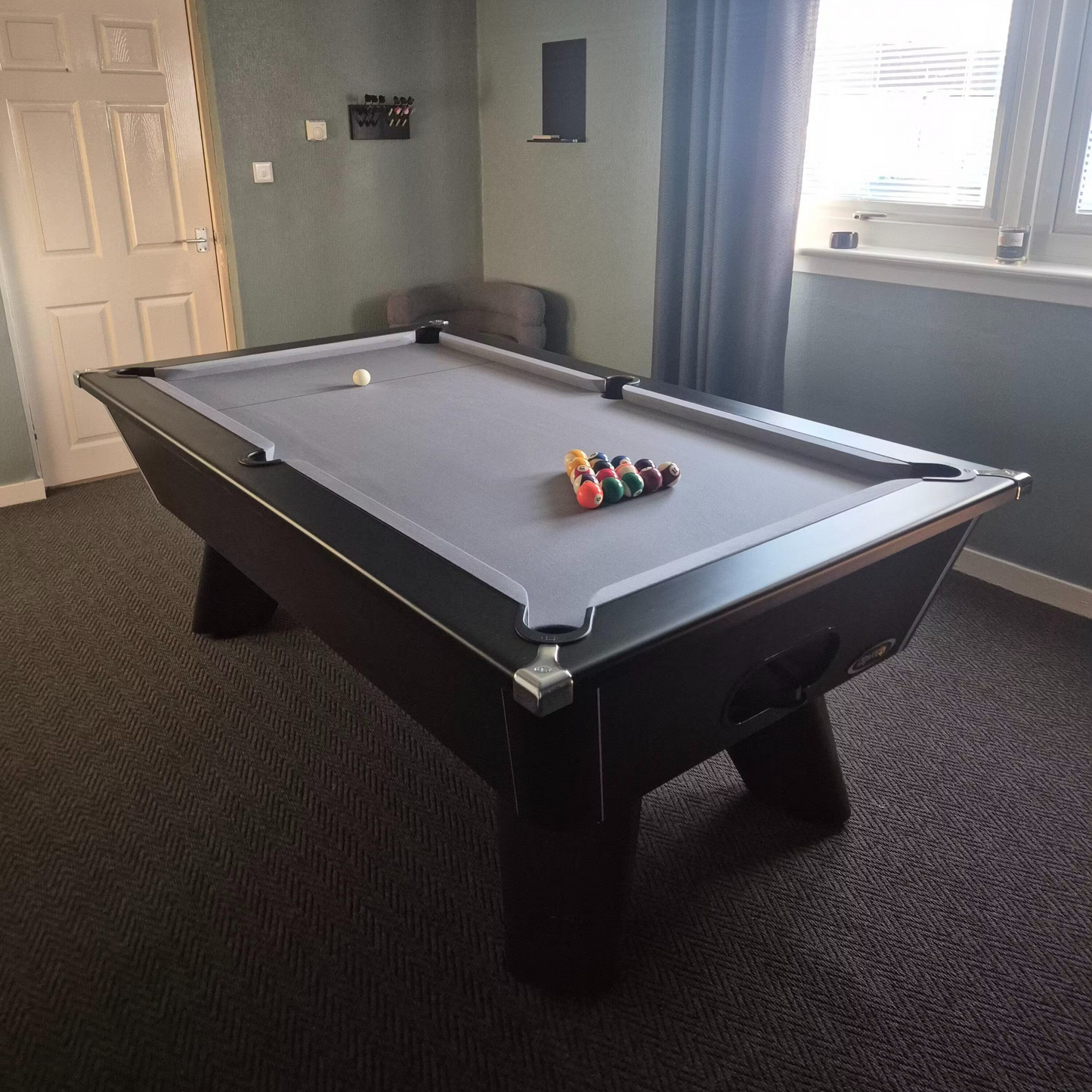 Cry Wolf Slate Pool Table - Matte Black - 6ft & 7ft