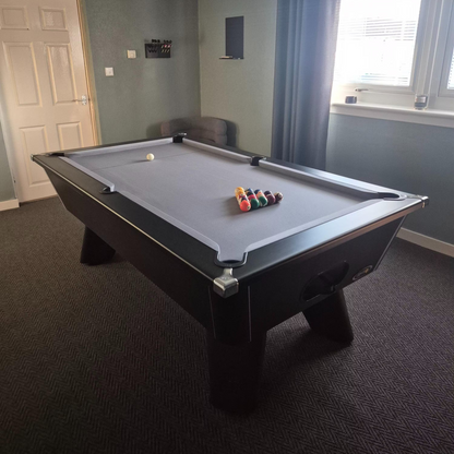 Cry Wolf Slate Pool Table - Matte Black - 6ft & 7ft