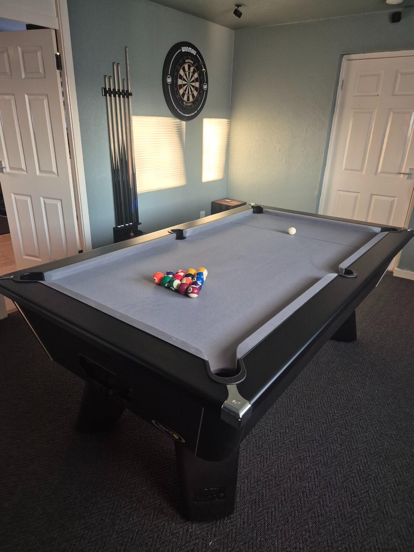 Cry Wolf Slate Pool Table - Matte Black - 6ft & 7ft