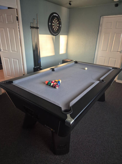 Cry Wolf Slate Pool Table - Matte Black - 6ft & 7ft