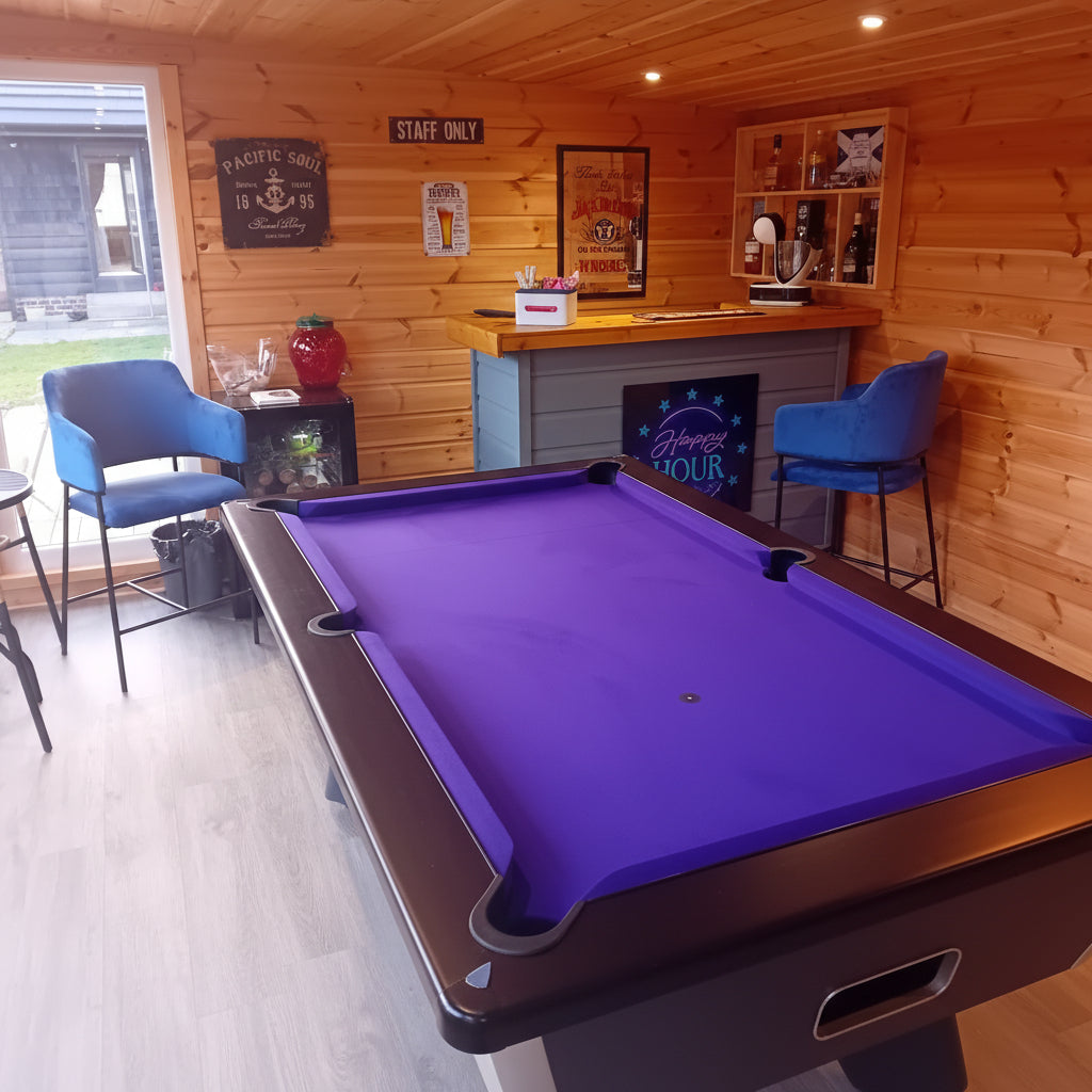 pool table purple cloth 