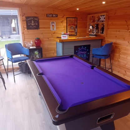 pool table purple cloth 