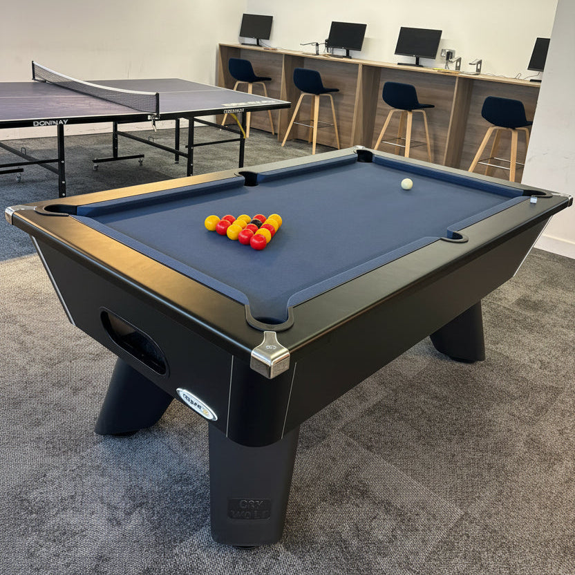 Cry Wolf Slate Pool Table - Matte Black - 6ft & 7ft